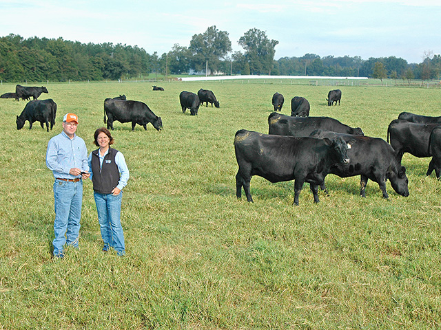 What seemed like a setback turned out to be the beginning of a new cattle operation for Kevin and Lydia Yon, of Columbia, S.C. (DTN/Progressive Farmer photo by Becky Mills)